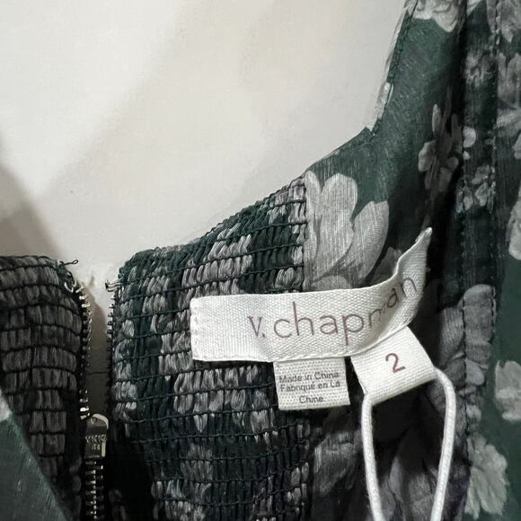 V. Chapman Emma V-Neck A-Line Brocade Cutout Maxi Dress Size 2 NWT - Picture 8 of 15